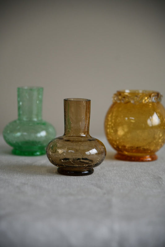 Collection Small Crackle Glass Vase