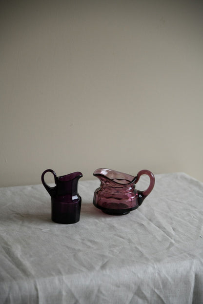 Amethyst Glass Jugs