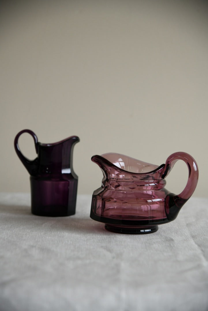 Amethyst Glass Jugs