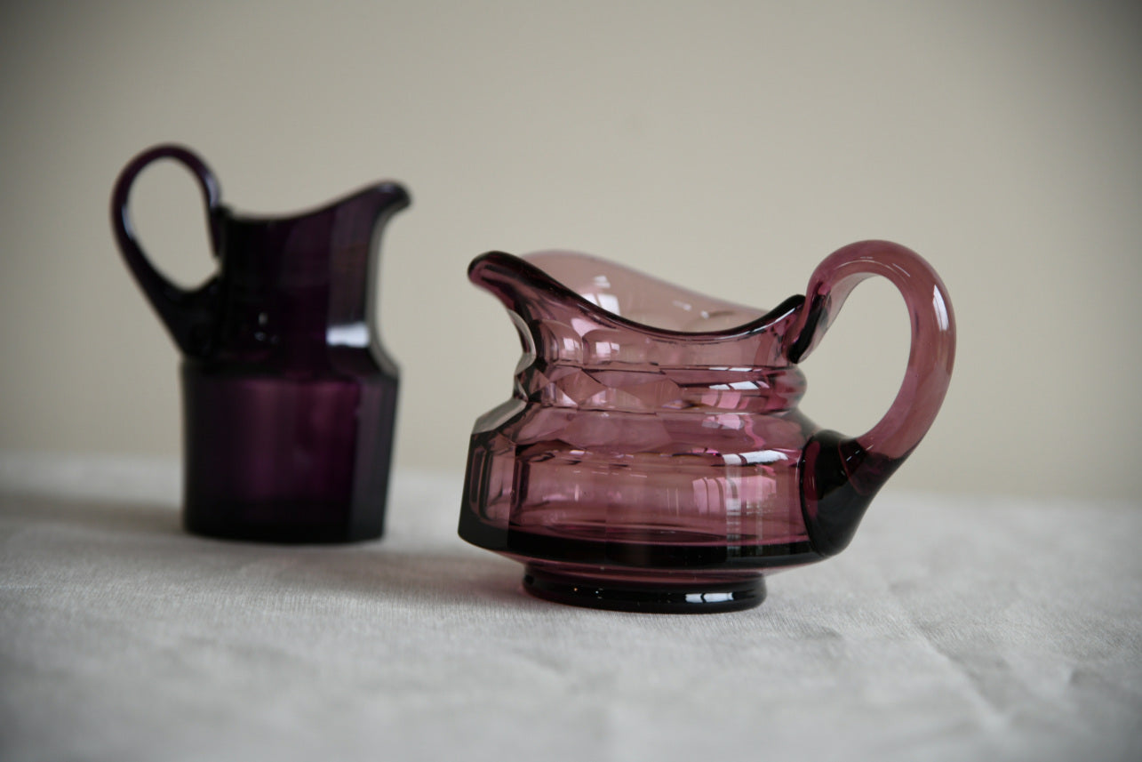 Amethyst Glass Jugs