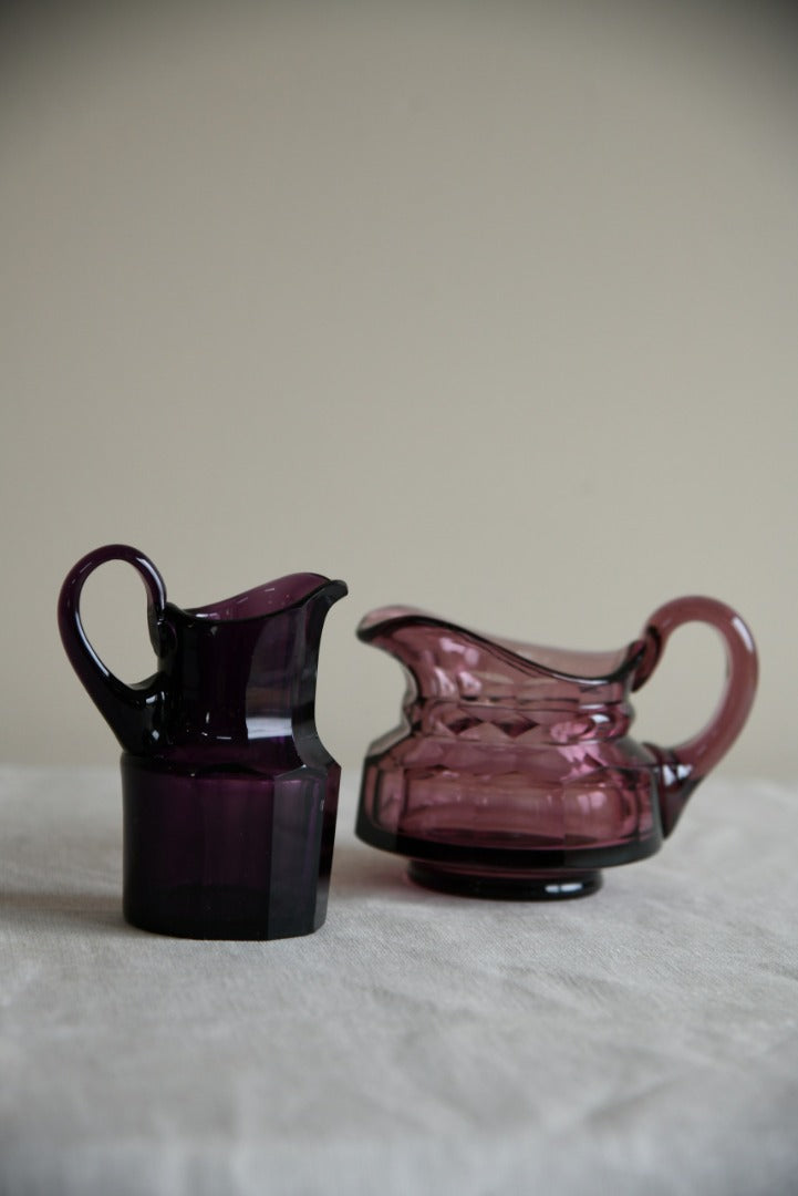 Amethyst Glass Jugs