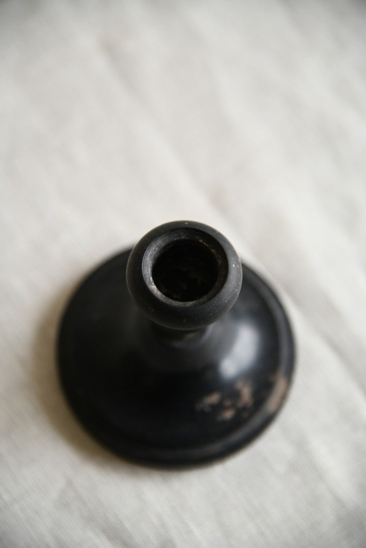 Ebony Turned Candlesticks