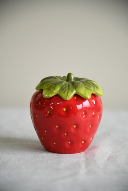 Vintage Ceramic Strawberry Jam Conserve Pot