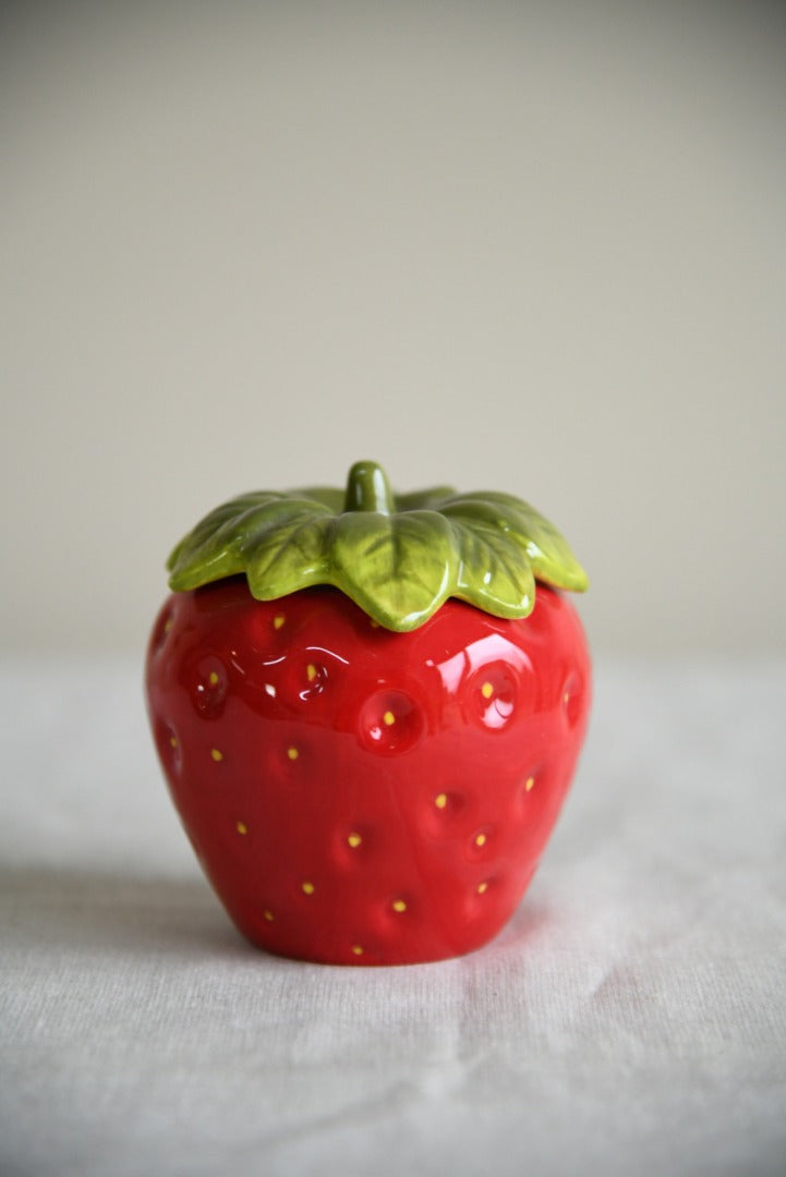 Vintage Ceramic Strawberry Jam Conserve Pot