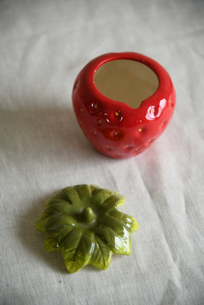 Vintage Ceramic Strawberry Jam Conserve Pot