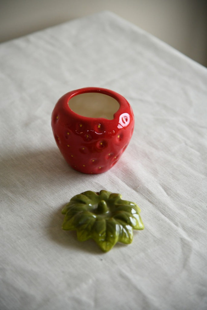 Vintage Ceramic Strawberry Jam Conserve Pot