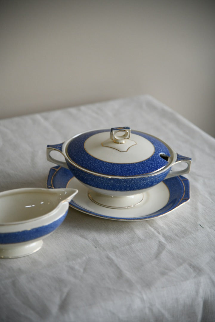 J & G Meakin Florida Sol Sauce Tureen & Gravy Jug