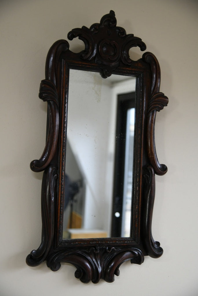 Continental Carved Mahogany Wall Mirror