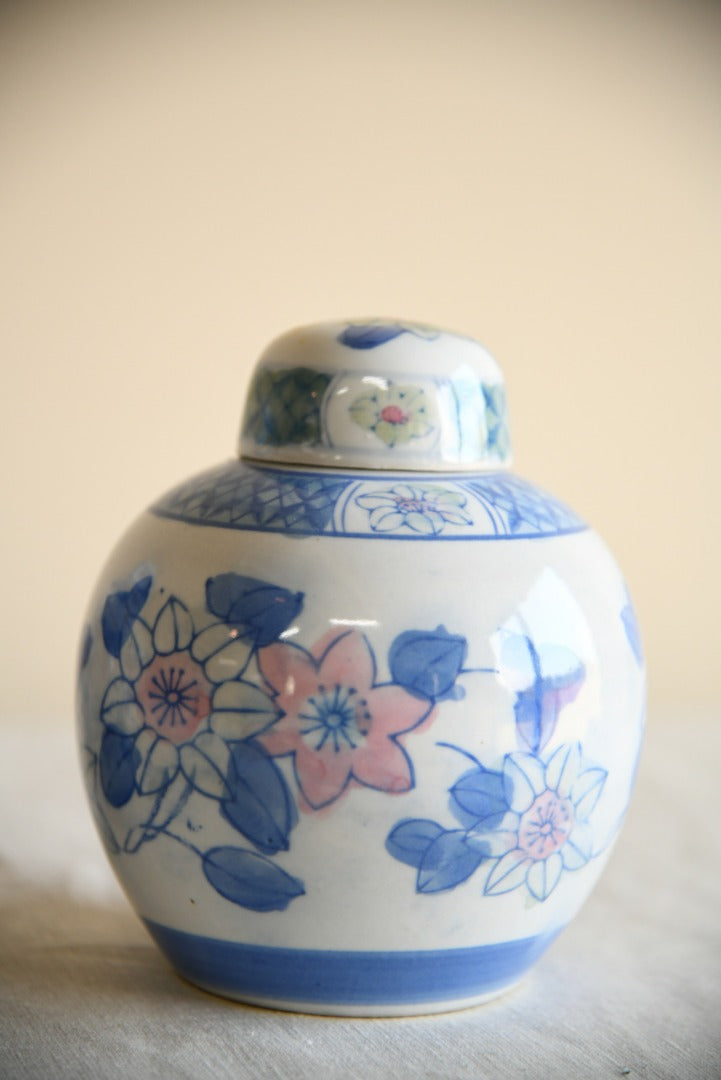 Pair Blue and White Ginger Jars