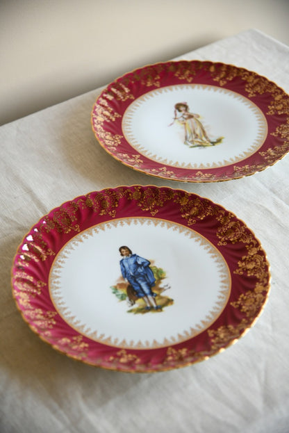 Pair Limoges France Porcelain Plate