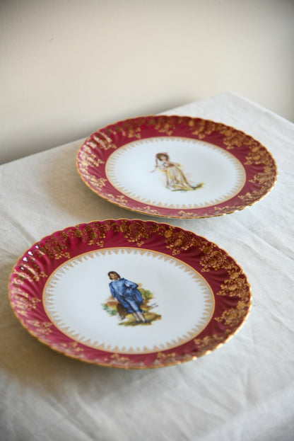 Pair Limoges France Porcelain Plate