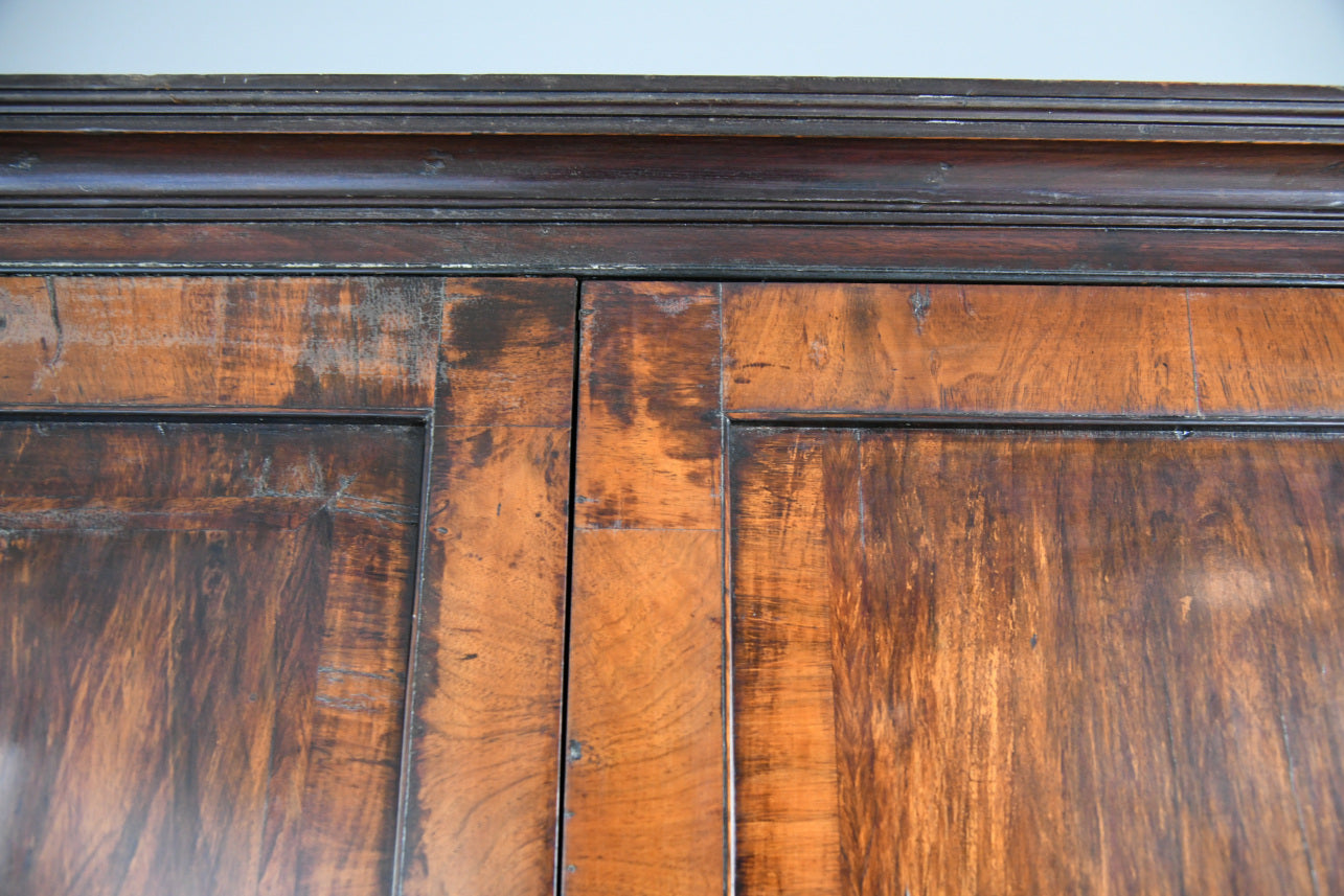 Antique Georgian Walnut Bureau Bookcase