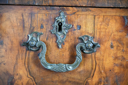 Antique Georgian Walnut Bureau Bookcase