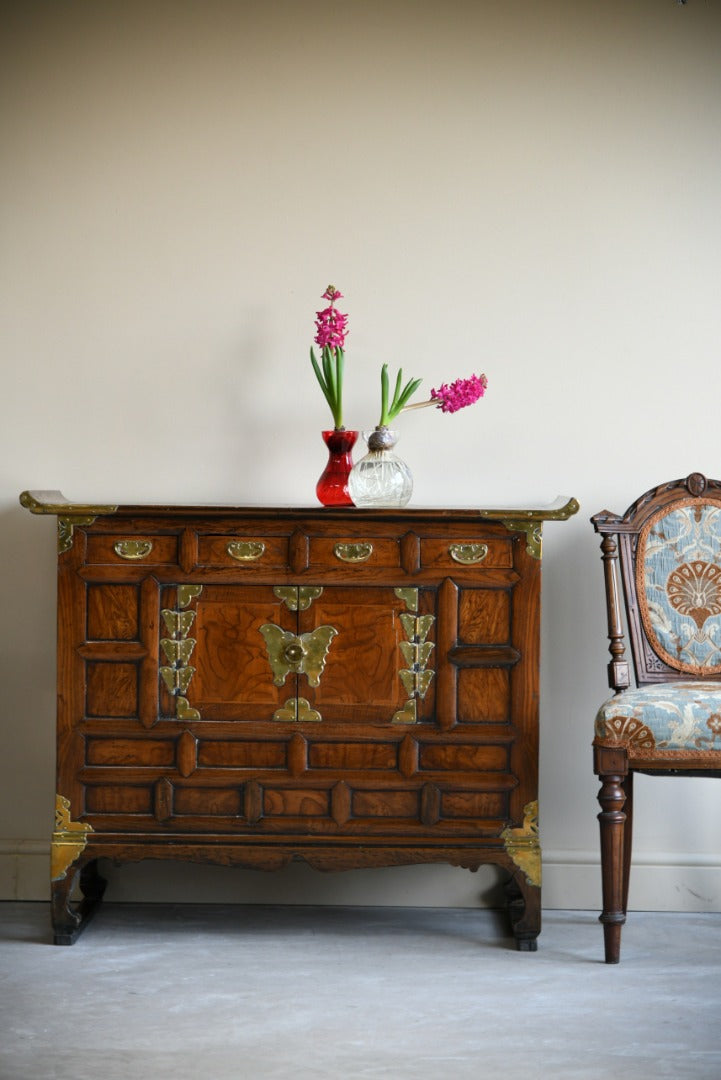 Korean Elm Side Cabinet