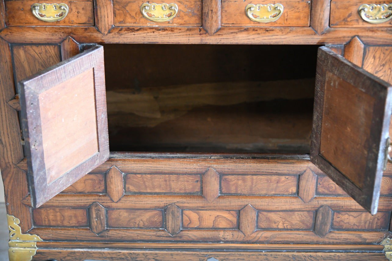 Korean Elm Side Cabinet