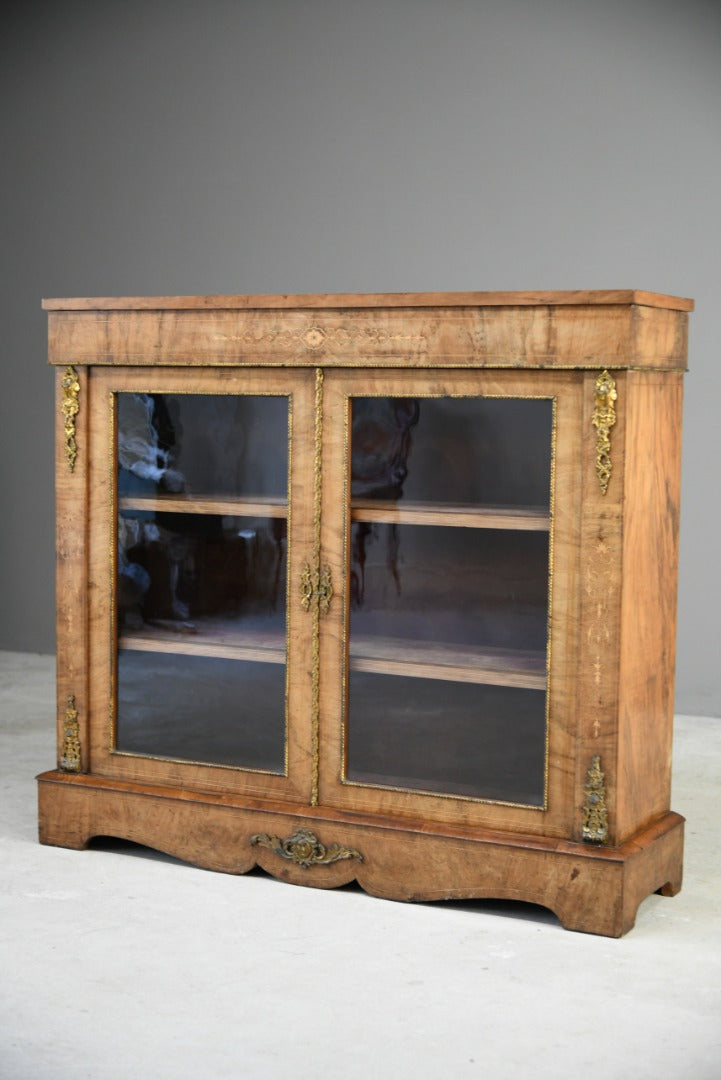 Antique Victorian Walnut Pier Cabinet