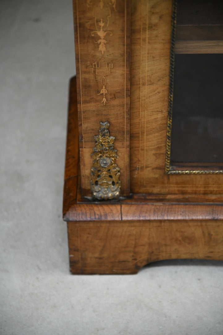 Antique Victorian Walnut Pier Cabinet