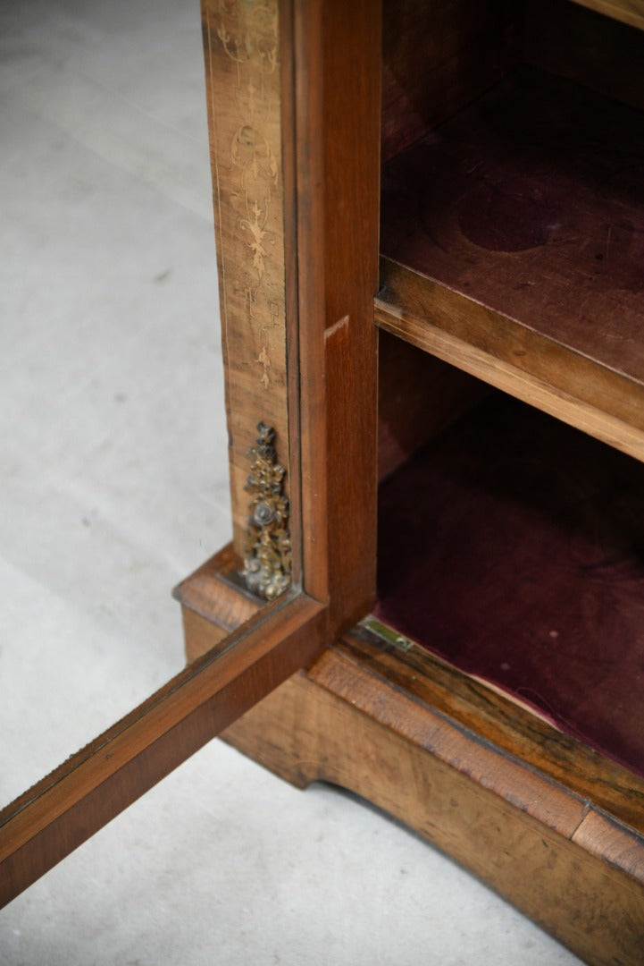 Antique Victorian Walnut Pier Cabinet