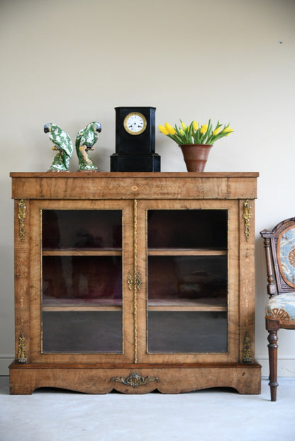 Antique Victorian Walnut Pier Cabinet