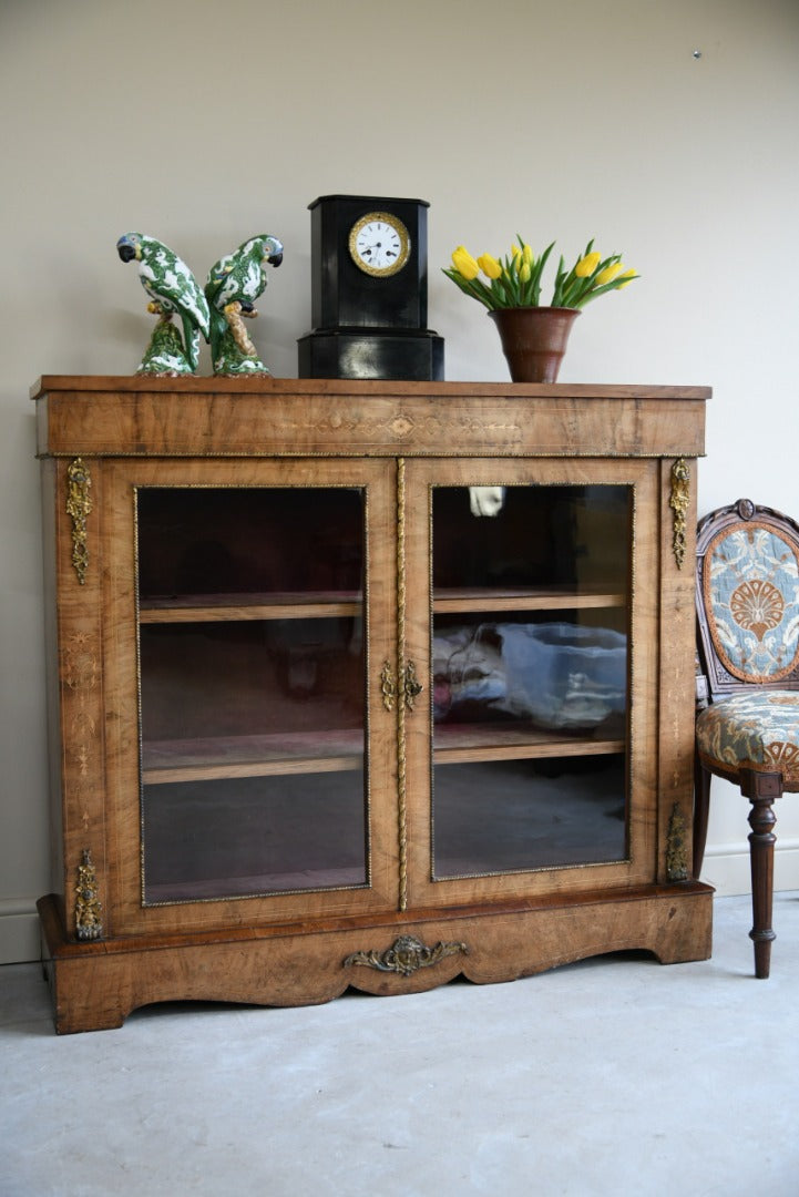 Antique Victorian Walnut Pier Cabinet