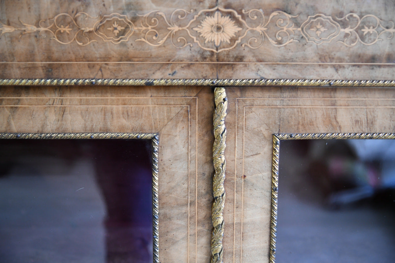 Antique Victorian Walnut Pier Cabinet