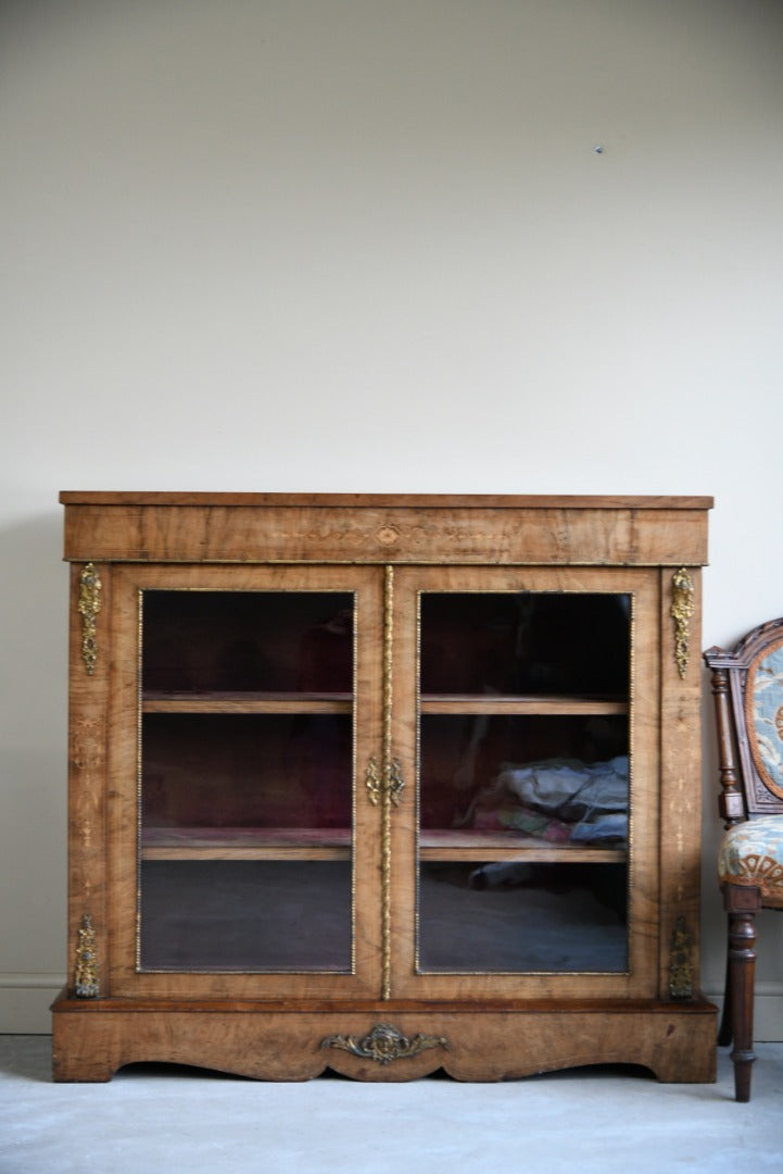 Antique Victorian Walnut Pier Cabinet