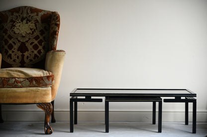 Pierre Vandel Black Glass Coffee Tables