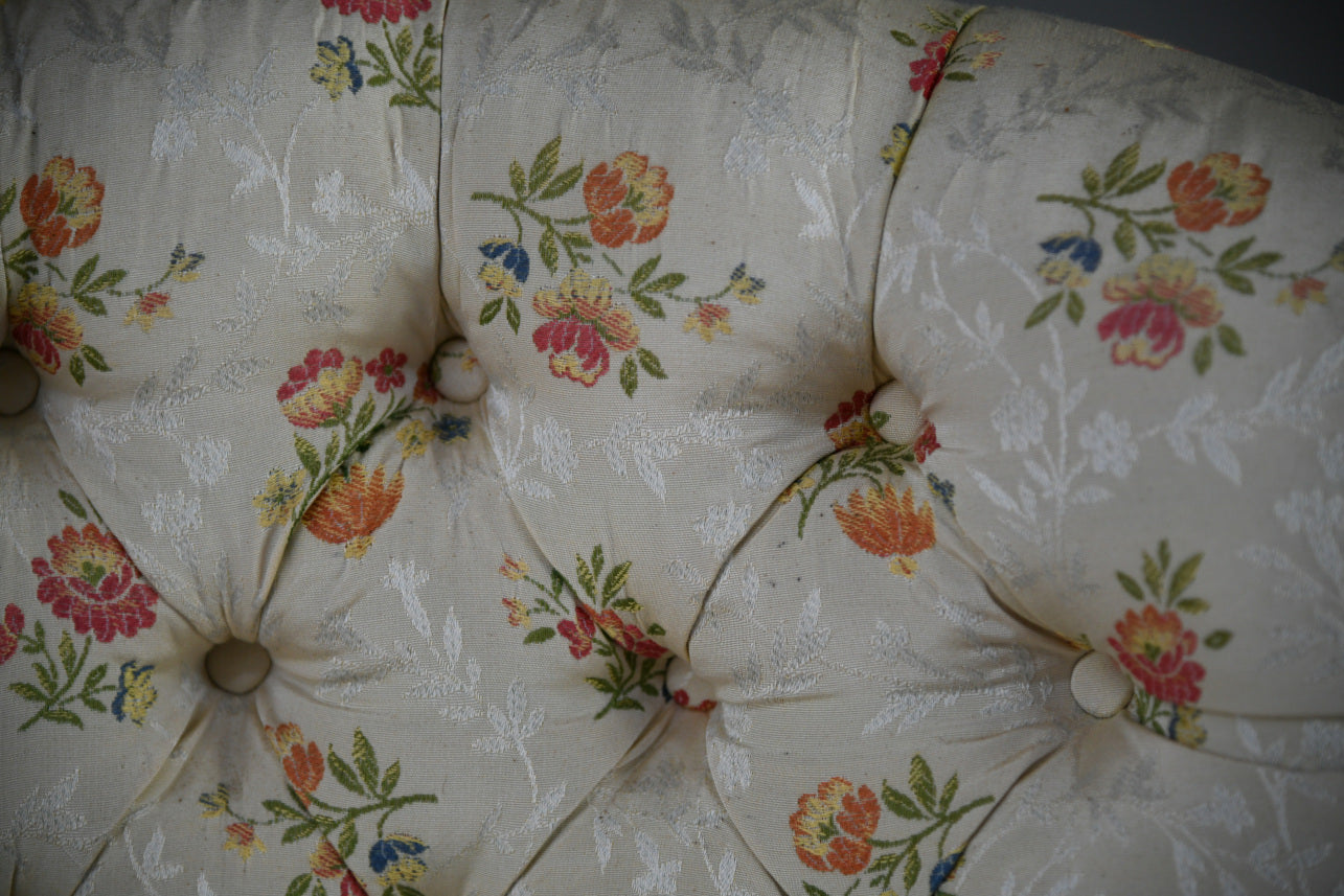 Antique Floral Upholstered Tub Chair