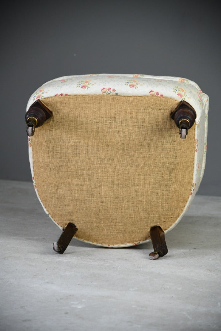 Antique Floral Upholstered Tub Chair