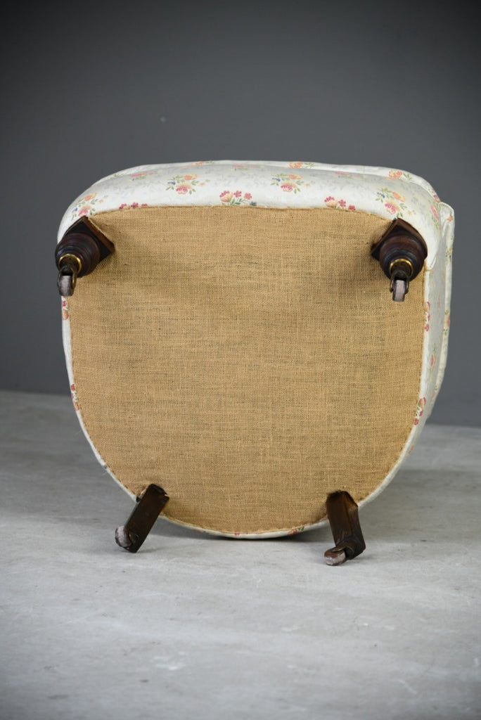 Antique Floral Upholstered Tub Chair