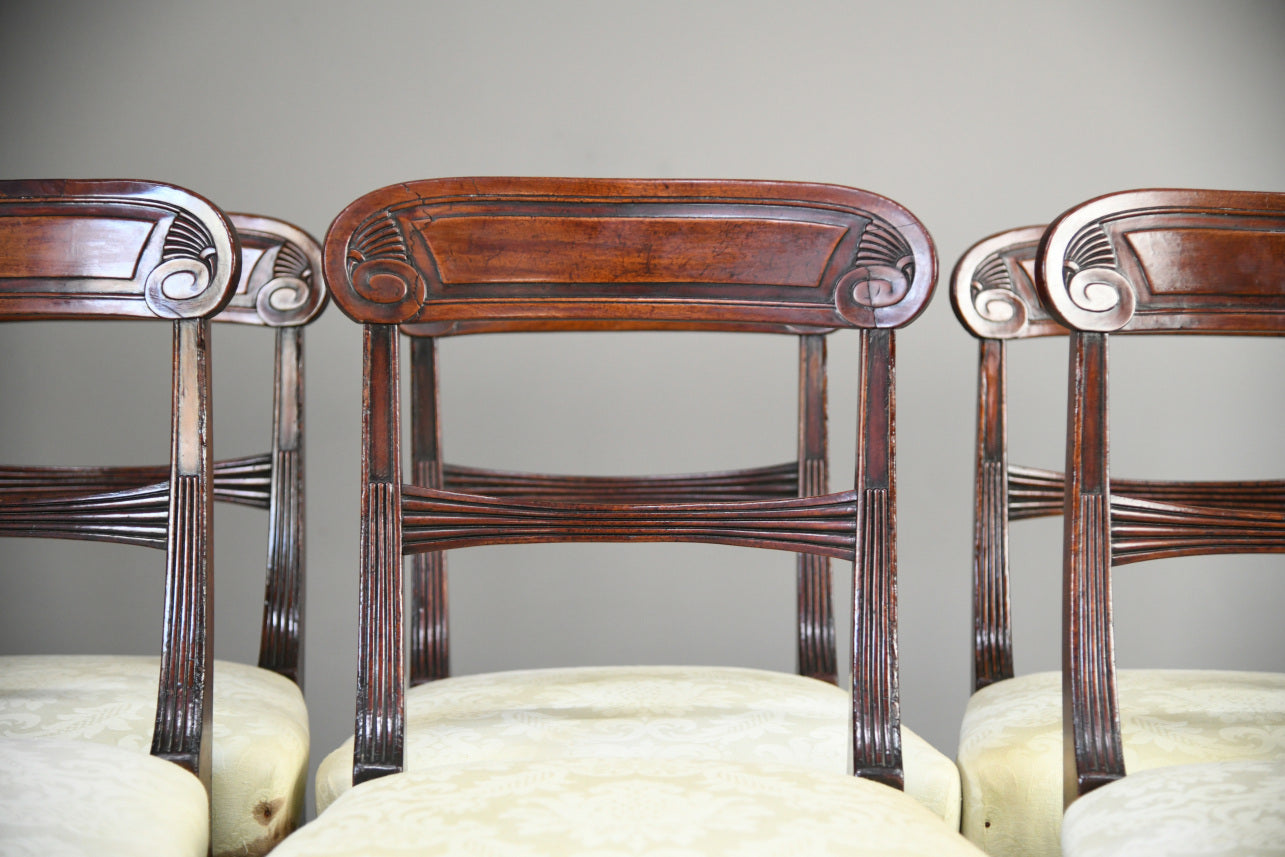 Set 8 Antique Mahogany Dining Chairs