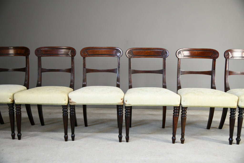Set 8 Antique Mahogany Dining Chairs