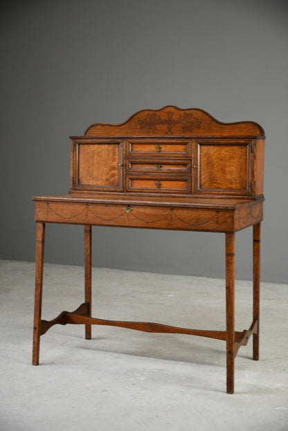 Antique Small Ladies Oak Writing Desk