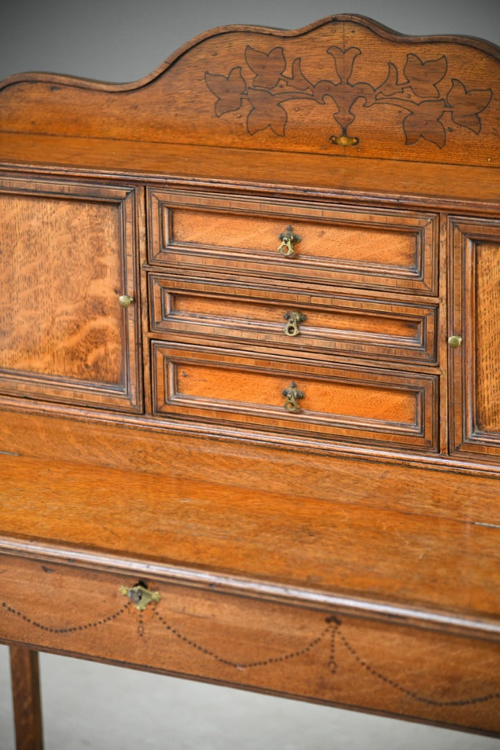 Antique Small Ladies Oak Writing Desk