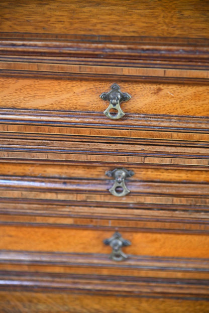 Antique Small Ladies Oak Writing Desk