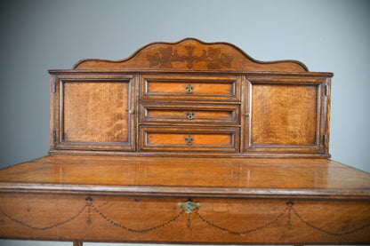 Antique Small Ladies Oak Writing Desk