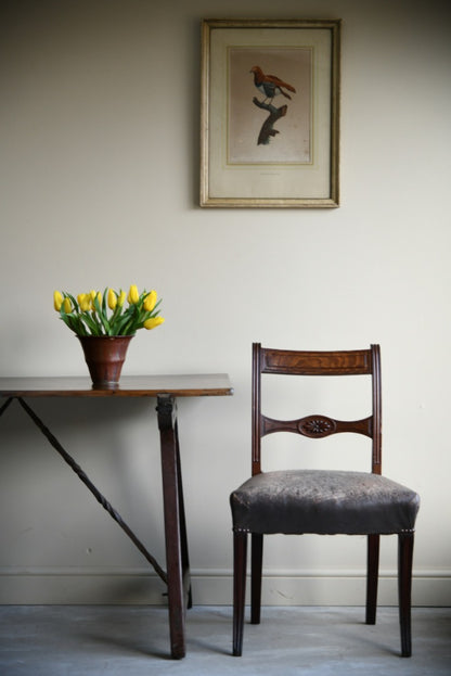 Mahogany Leather Dining Chair