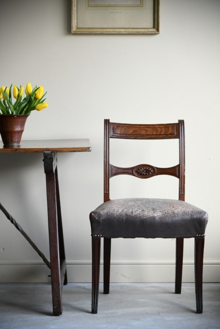 Mahogany Leather Dining Chair