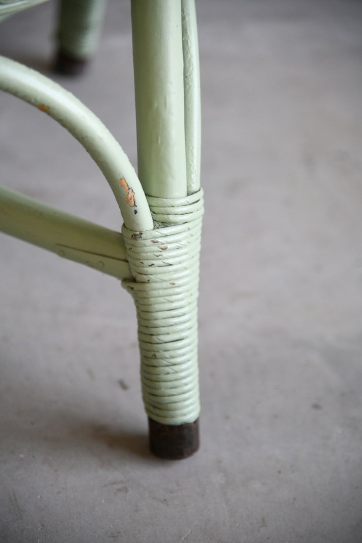 Vintage Green Bedroom Chair & Linen Basket