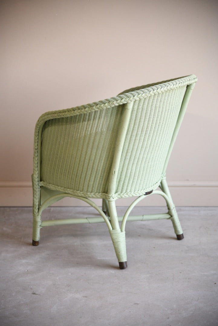 Vintage Green Bedroom Chair & Linen Basket