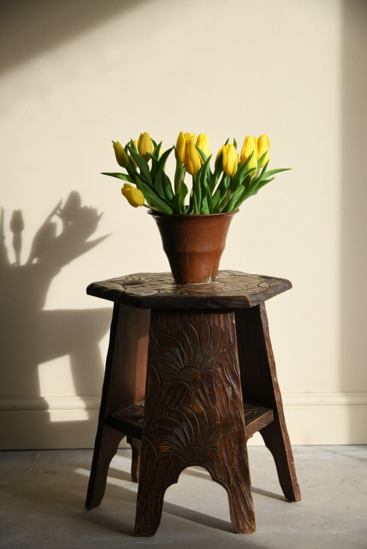 Edwardian Liberty Japanese Carved Table