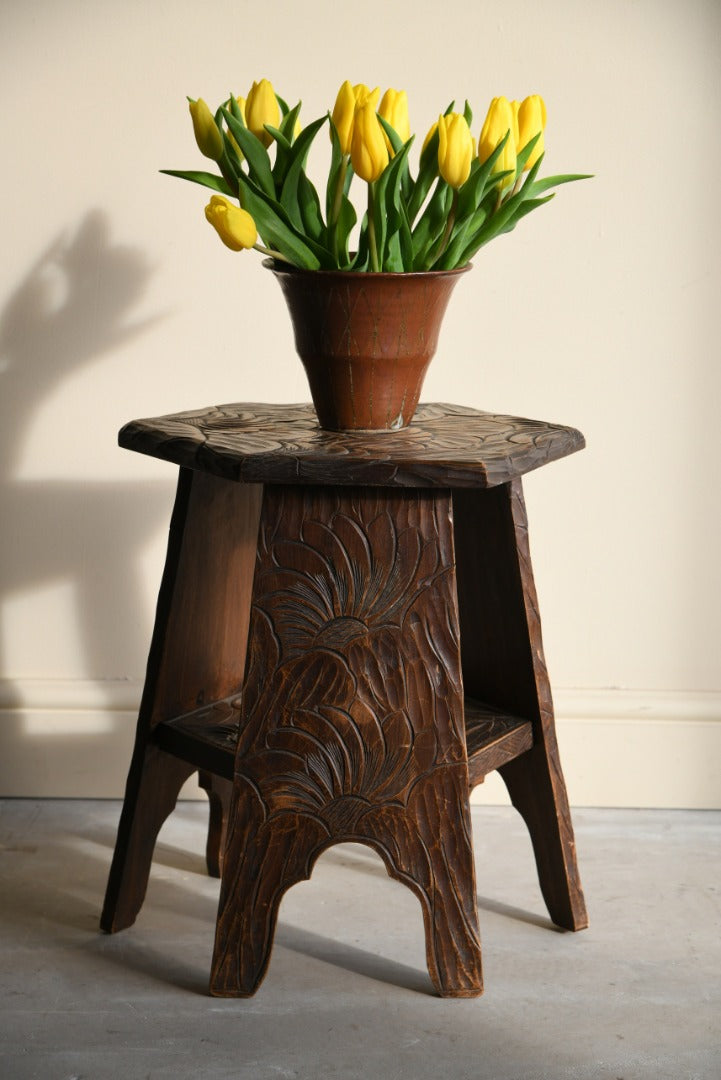 Edwardian Liberty Japanese Carved Table