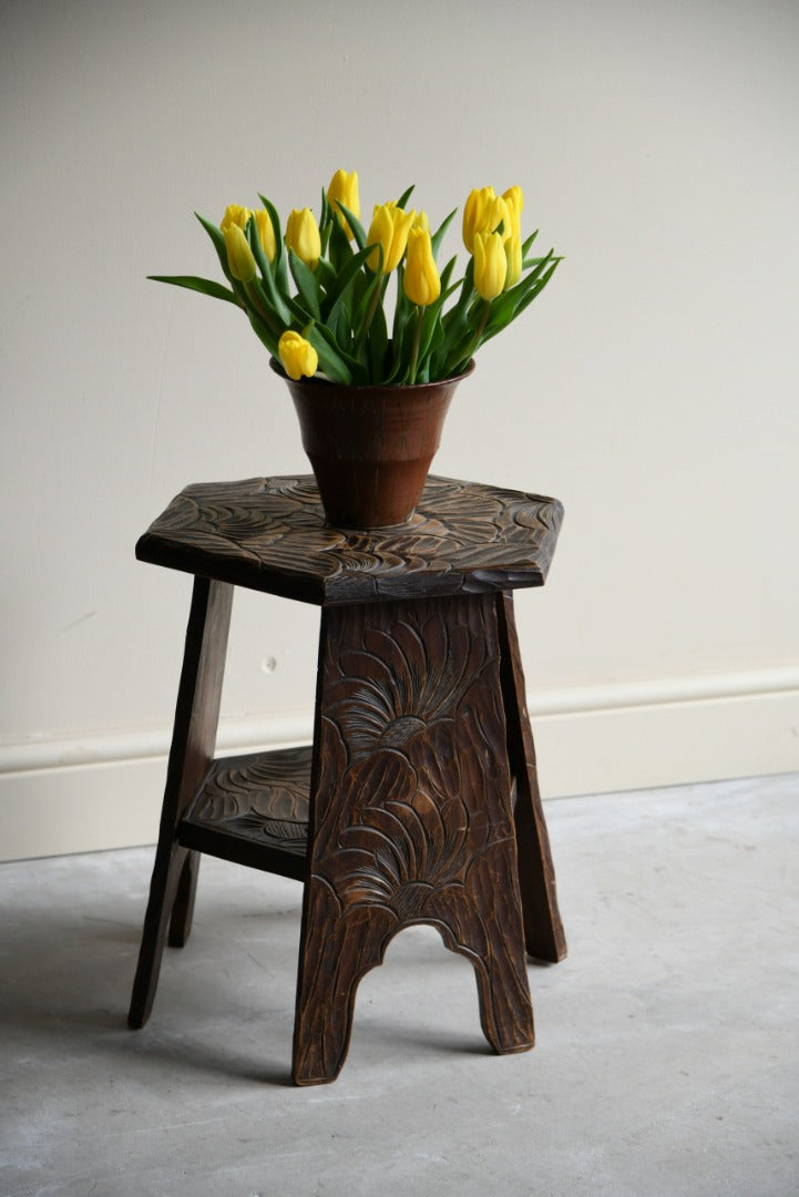 Edwardian Liberty Japanese Carved Table