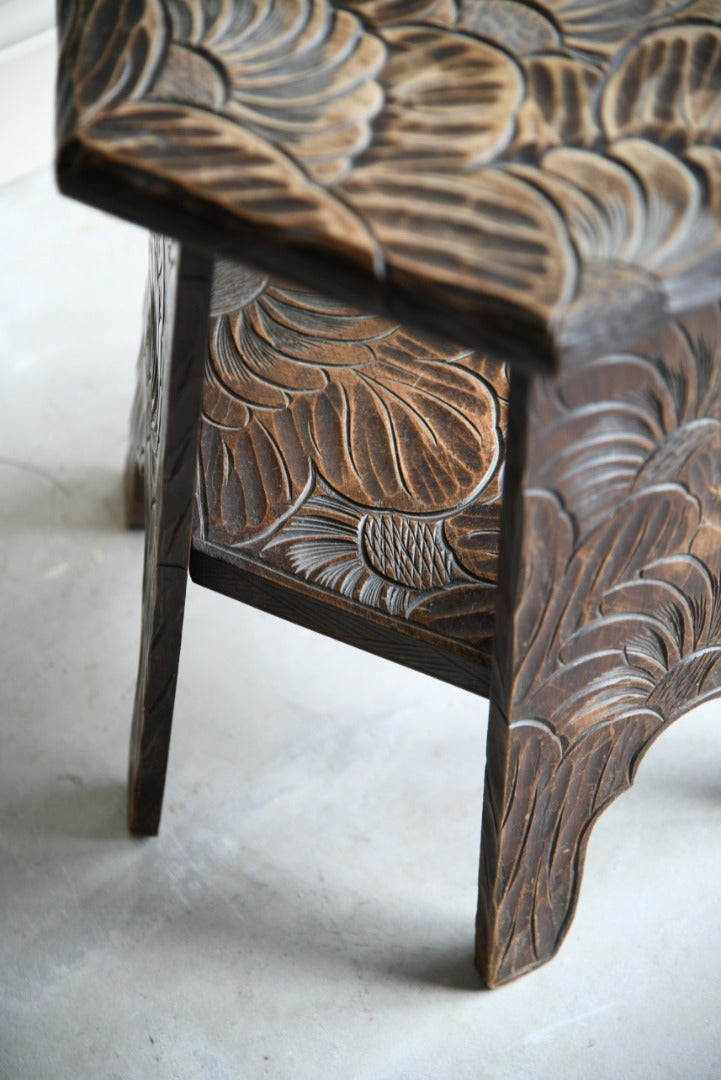 Edwardian Liberty Japanese Carved Table