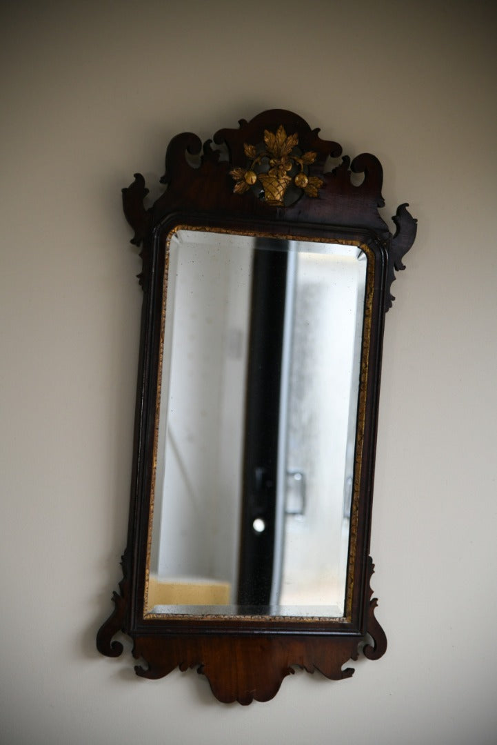 Antique Mahogany Fret Cut Mirror