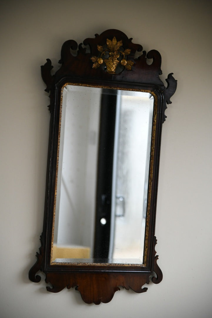 Antique Mahogany Fret Cut Mirror