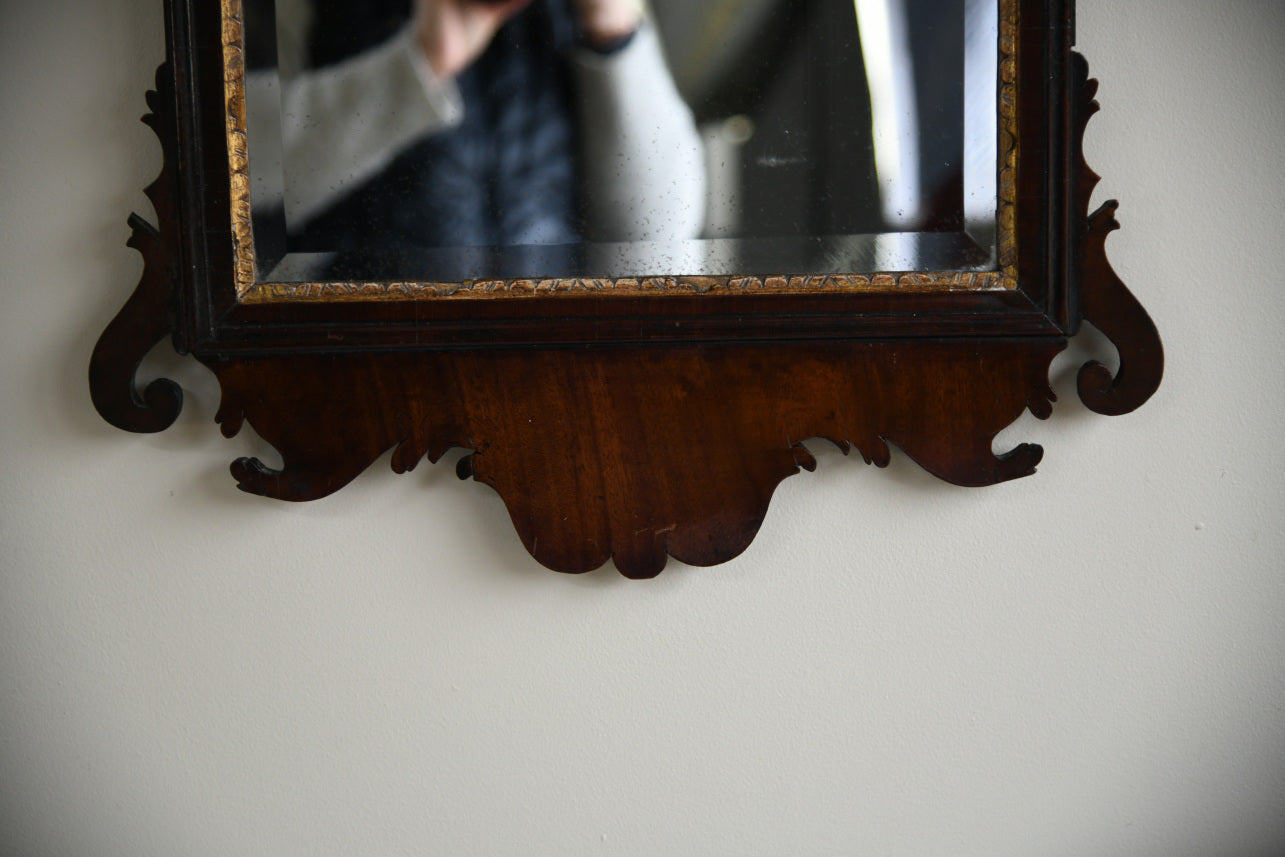 Antique Mahogany Fret Cut Mirror