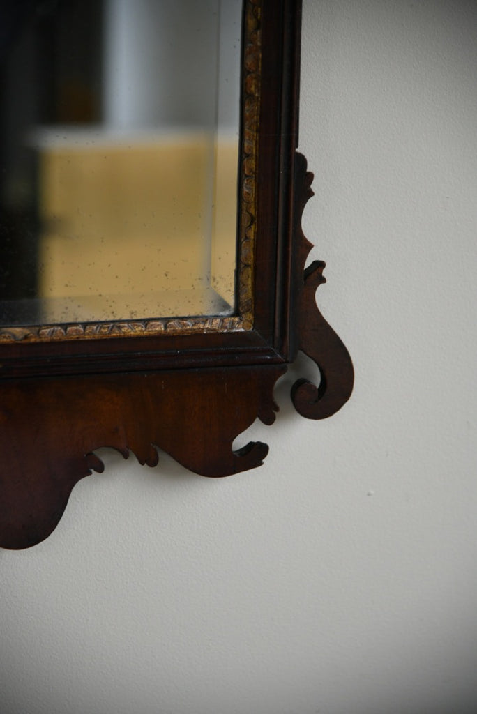 Antique Mahogany Fret Cut Mirror
