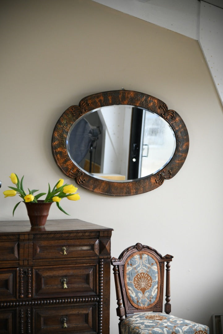 Antique Copper Mirror