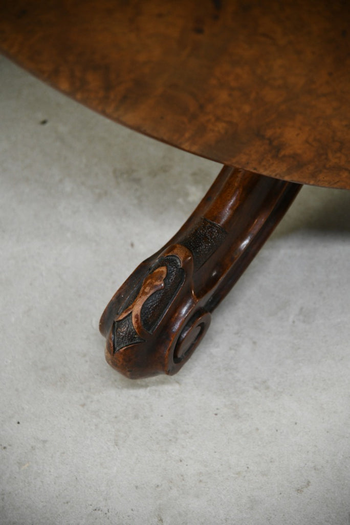 Victorian Oval Walnut Tilt Top Table